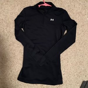 Under Armour woman’s xs black long sleeve 3/4 Zip